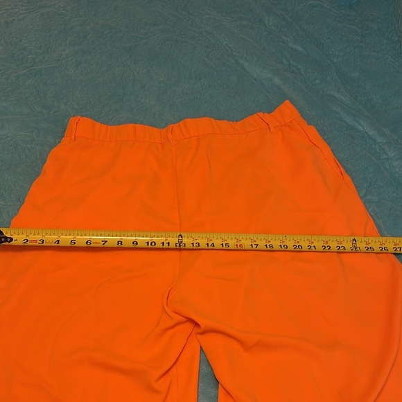 Silky a new day High-rise EXTRA Wide-leg Trousers ORANGE Women’s Sz 17 flowing - Picture 14 of 16
